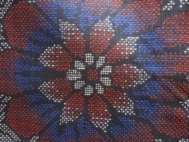 JAPANESE KIMONO / ANTIQUE KIMONO / DORO OSHIMA TSUMUGI / SILK / WOVEN FLOWER / 5MARUKI